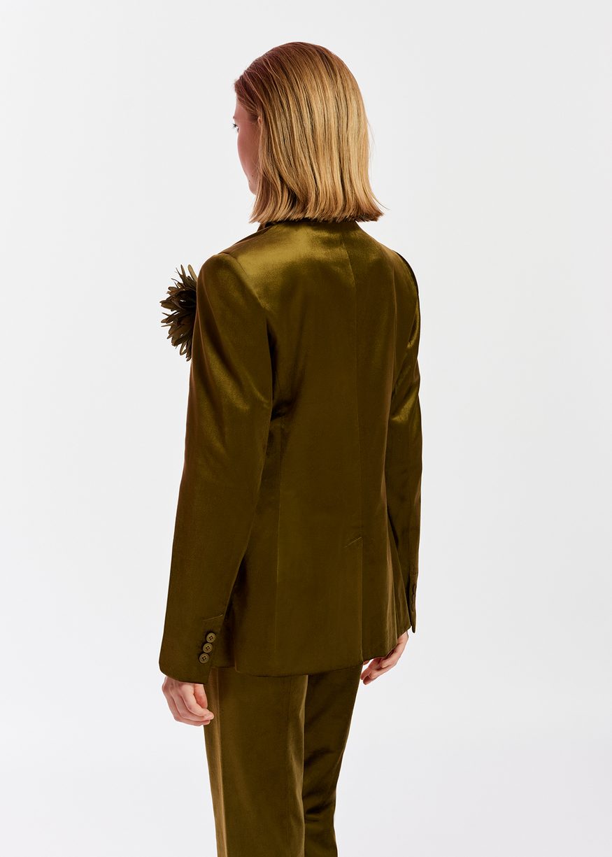 Essentiel Antwerp - Evelvet Fitted Blazer - Toy Soldier