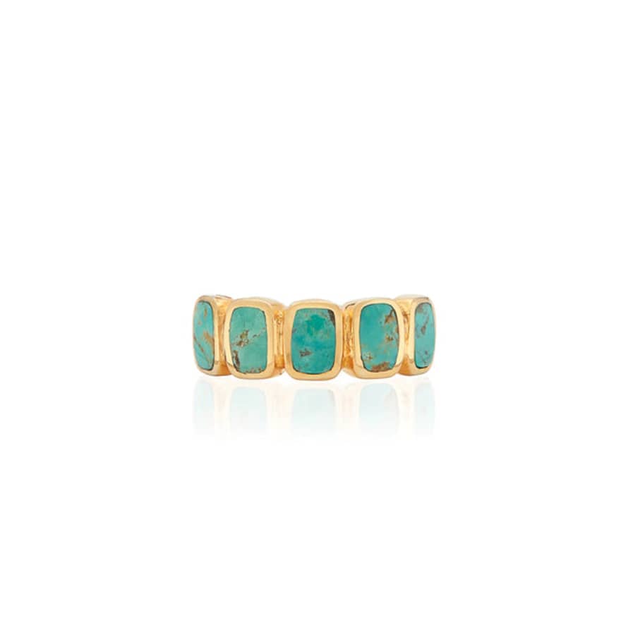 Anna Beck - Turquoise Multi Cushion Ring - Gold