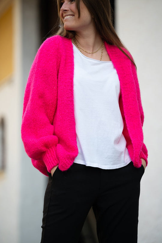 Noella - Fora knit Cardigan - Poppy Pink