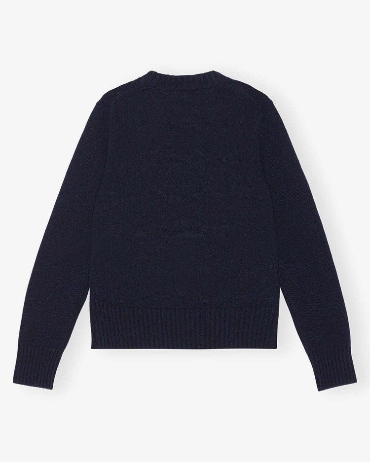 GANNI - Graphic O-neck Pullover Flower