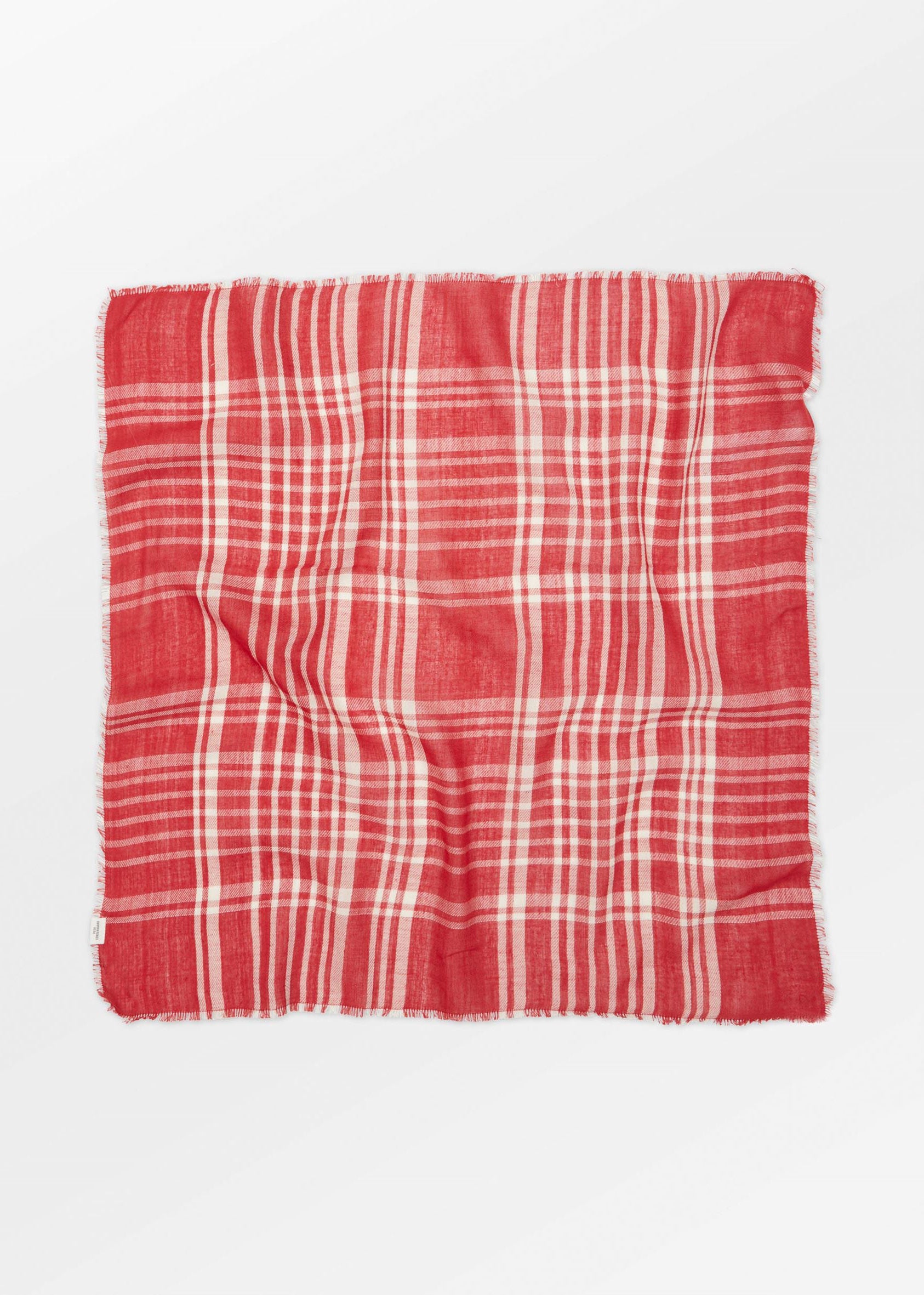 BeckSöndergaard Grid Cowea Scarf - Salsa Red