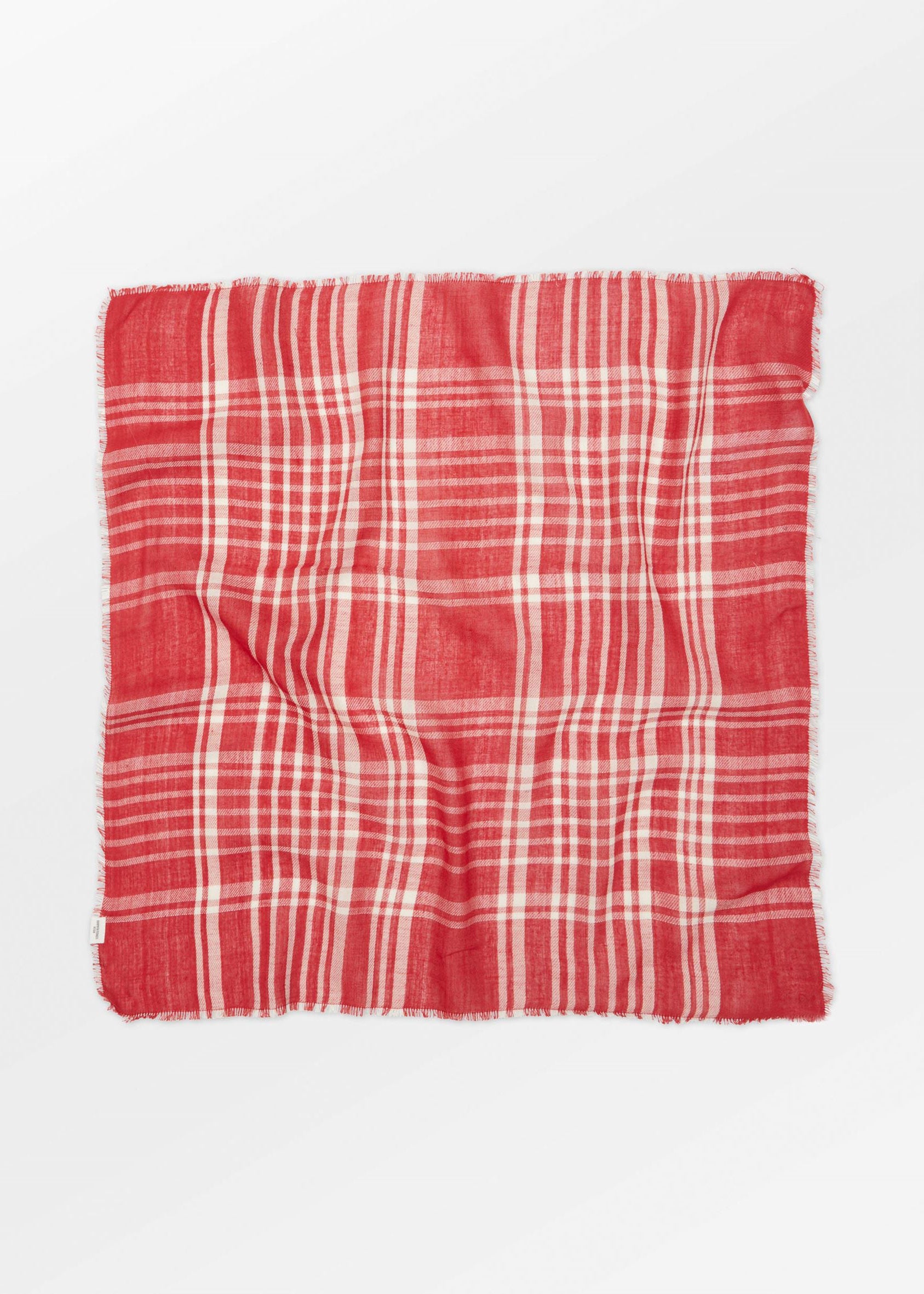 BeckSöndergaard Grid Cowea Scarf - Salsa Red
