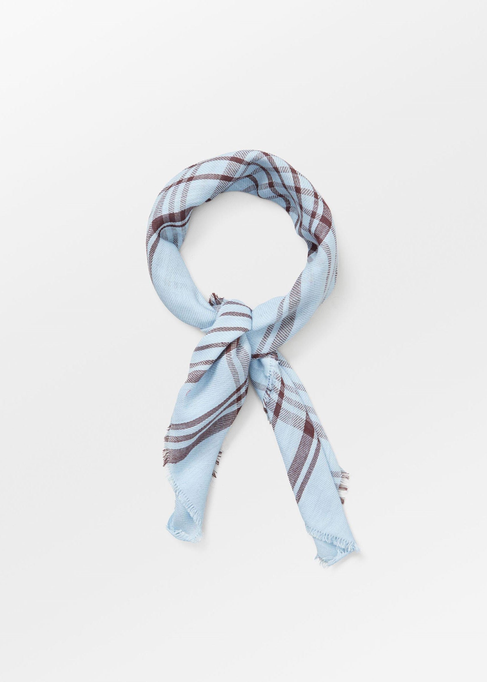 BeckSöndergaard Grid Cowea Scarf - Skyway Blue