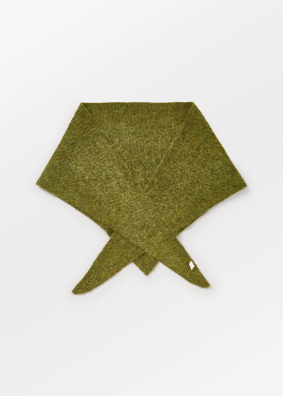 BeckSöndergaard Alpaca-Wool Triangle Scarf - Golden Cypress Green