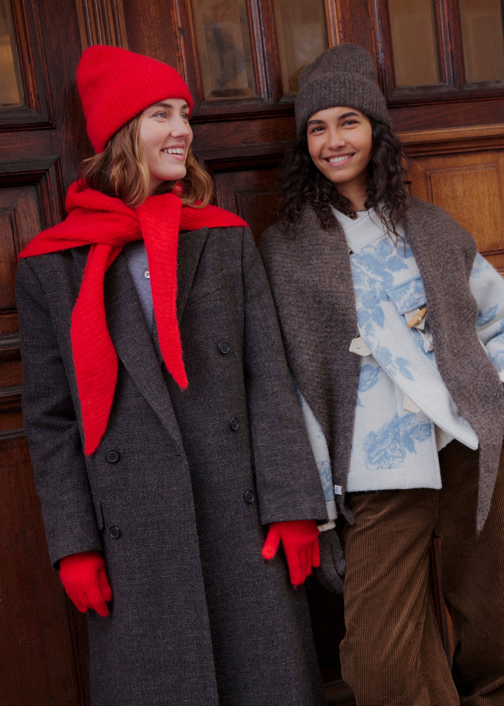 BeckSöndergaard Alpaca-Wool Triangle Scarf - Salsa Red