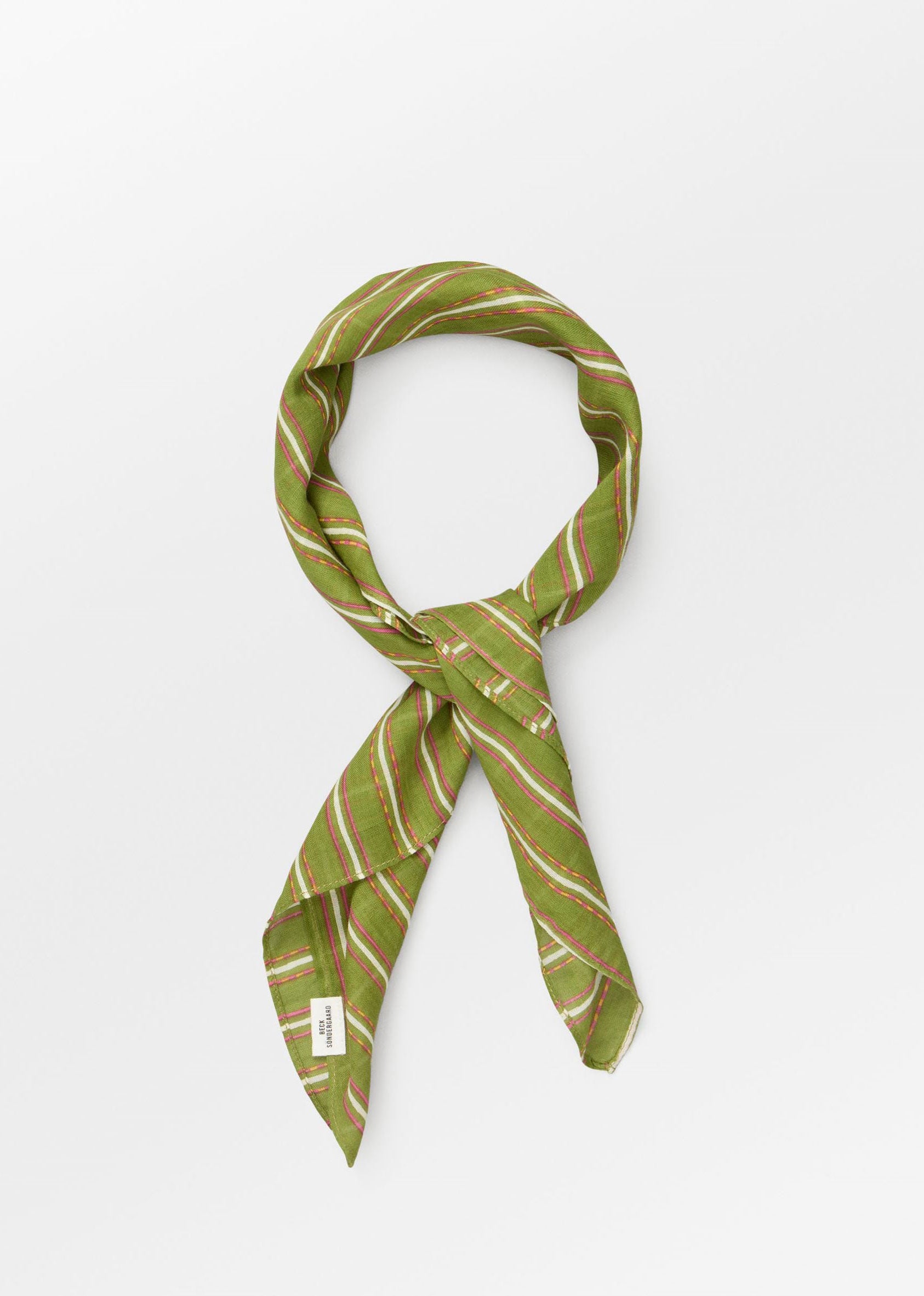 BeckSöndergaard Linoa Cotta Scarf - Grasshoper Green