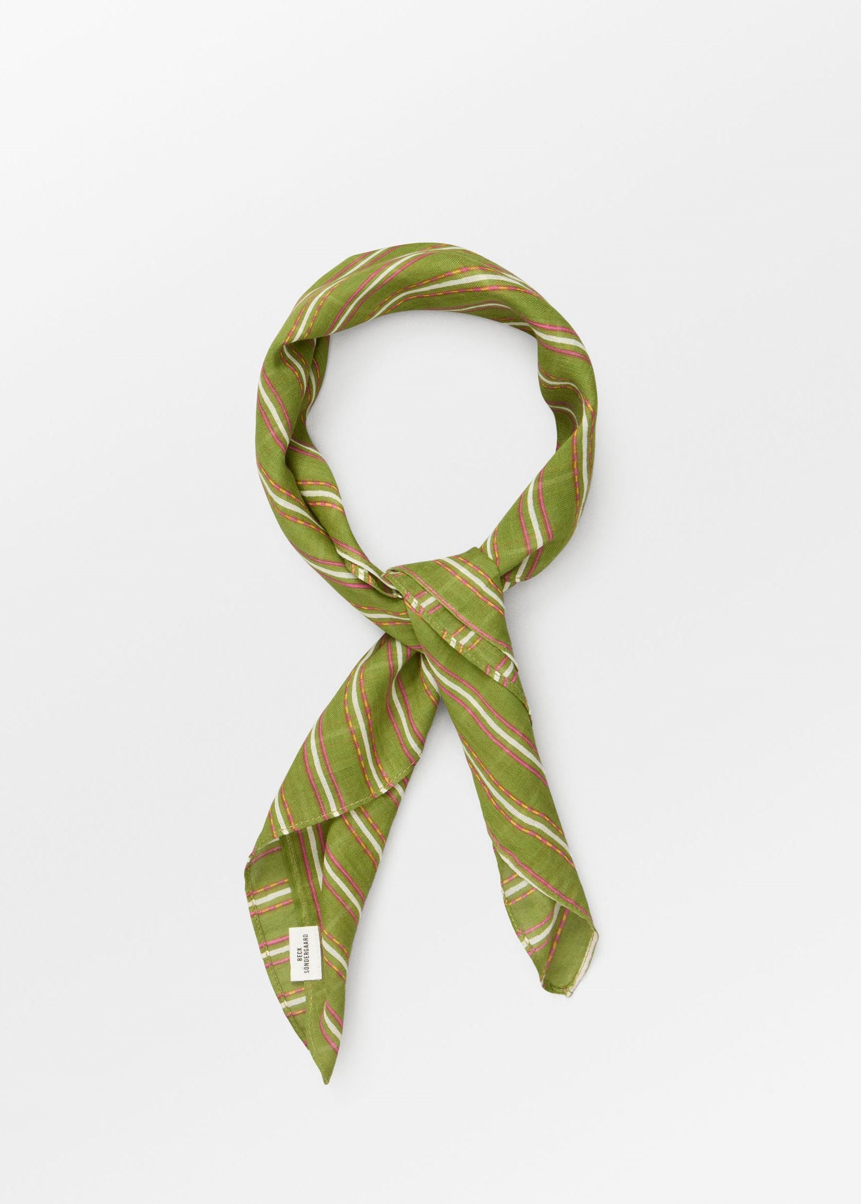 BeckSöndergaard Linoa Cotta Scarf - Grasshoper Green