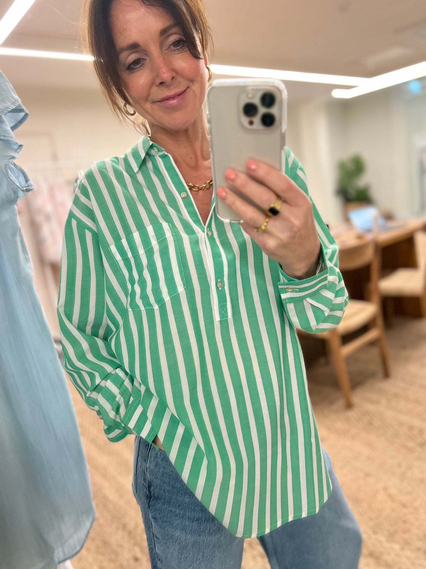 Rails - Elle Blouse - Clover Stripe