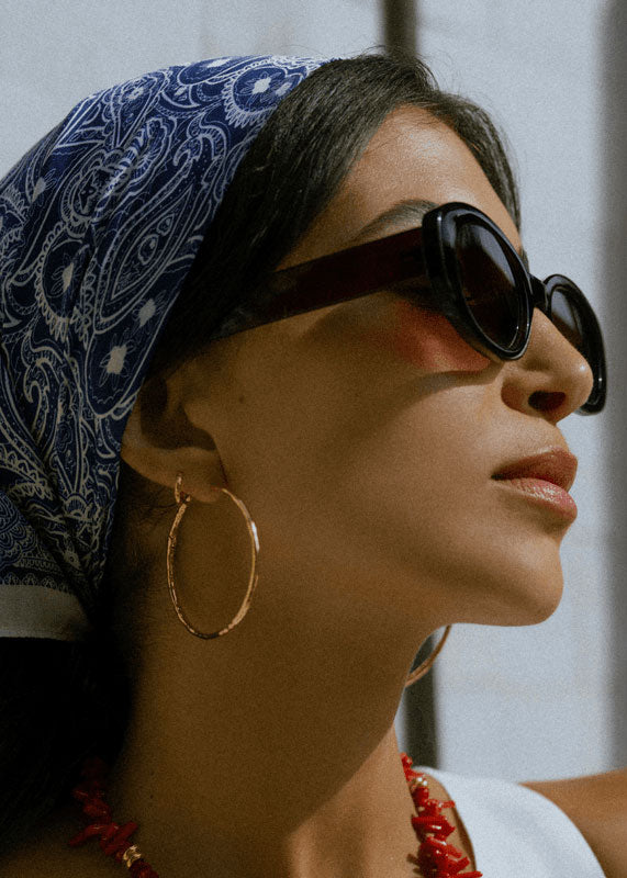 Orelia Polished Molten Large Hoop Earrings