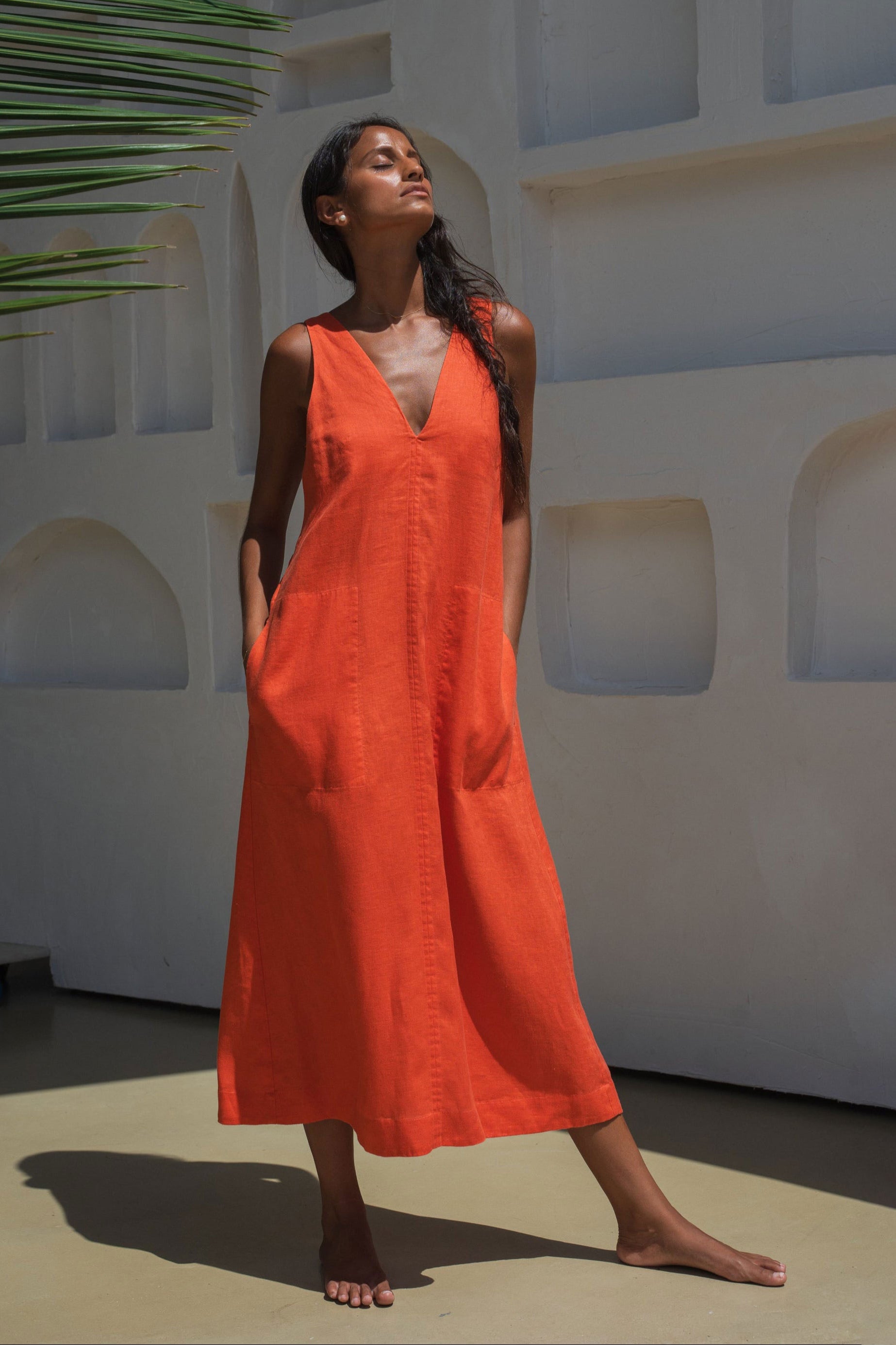 Lilly Pilly Iris Linen Dress - Spritz