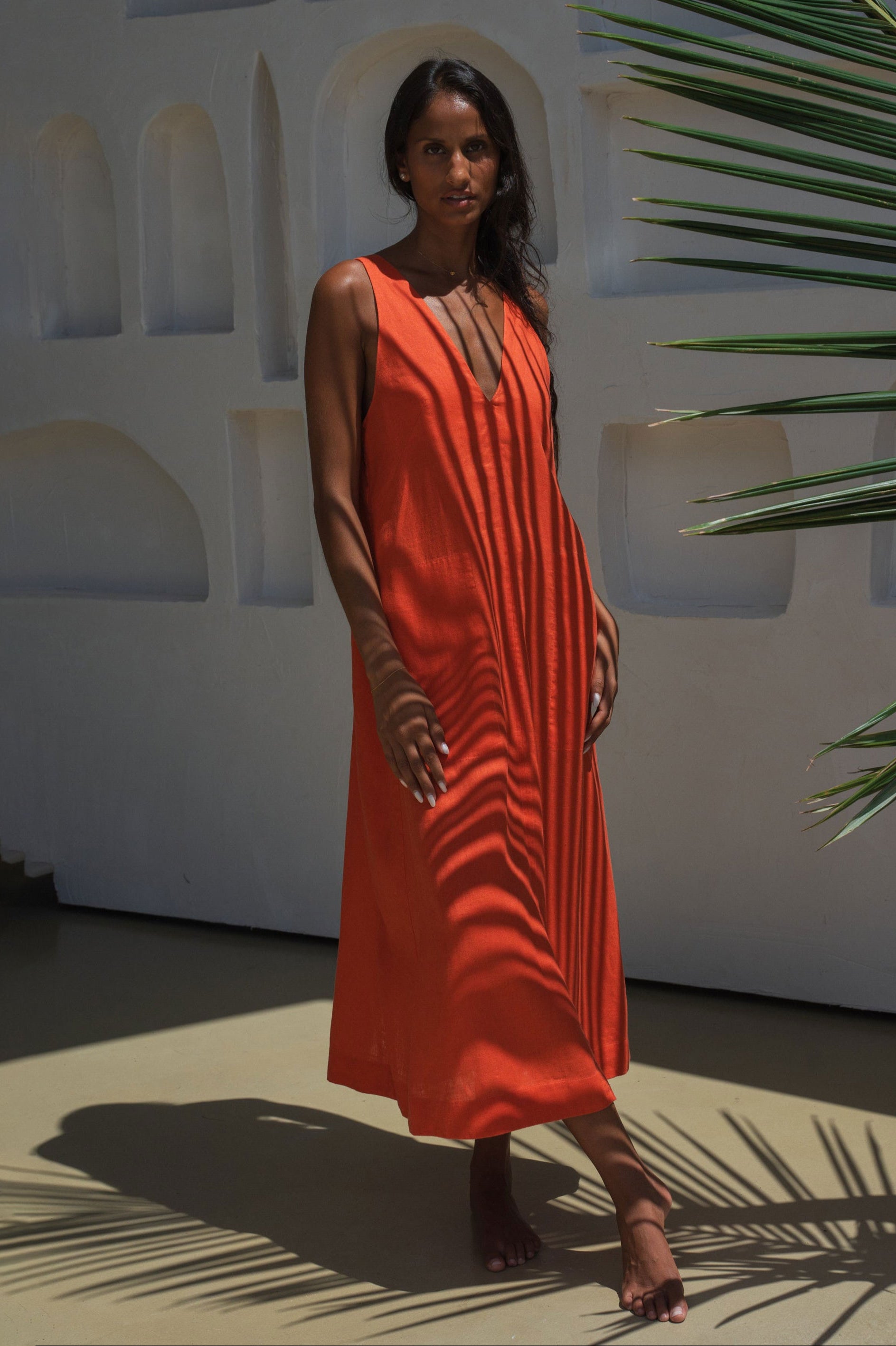 Lilly Pilly Iris Linen Dress - Spritz