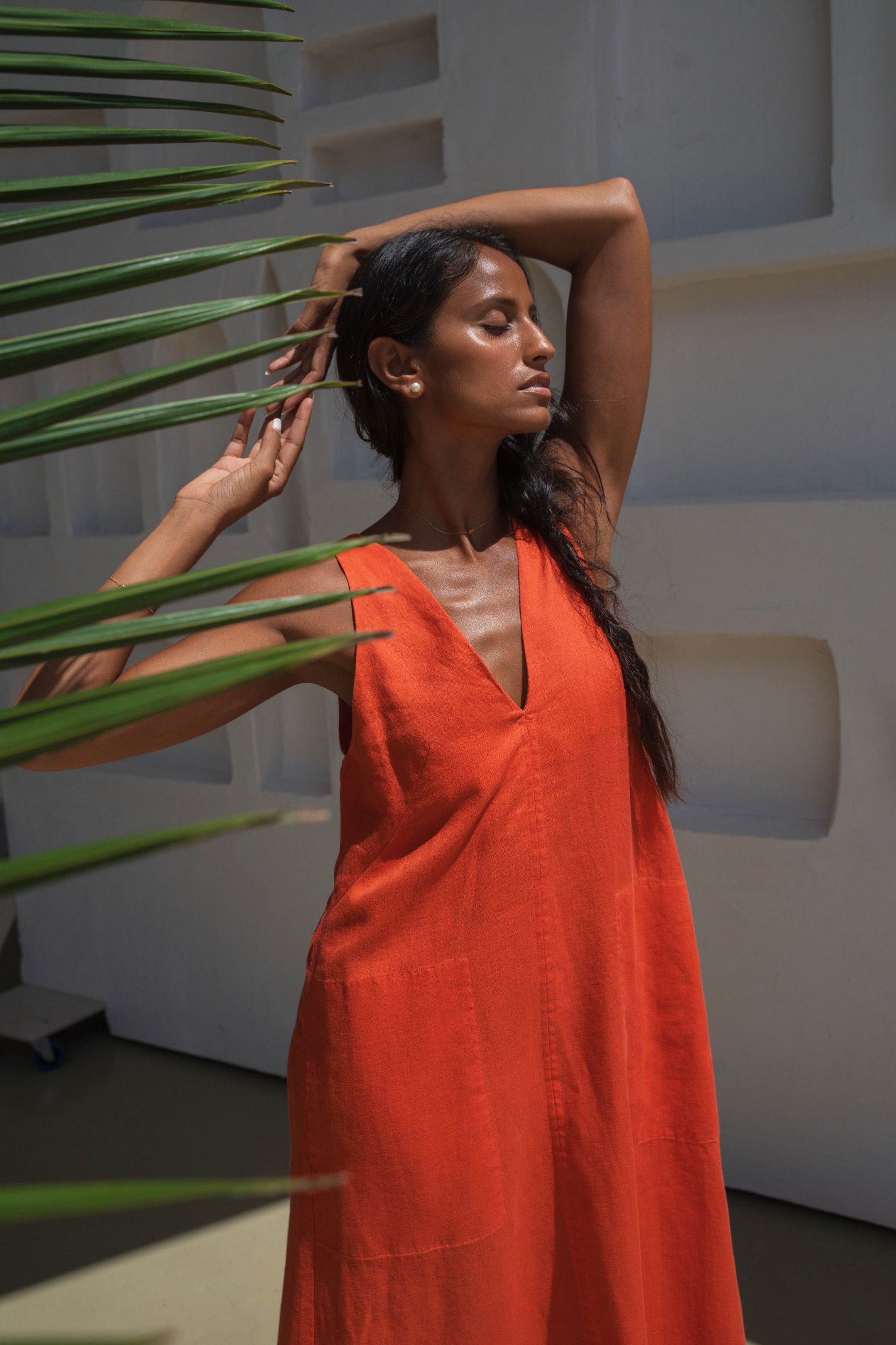 Lilly Pilly Iris Linen Dress - Spritz