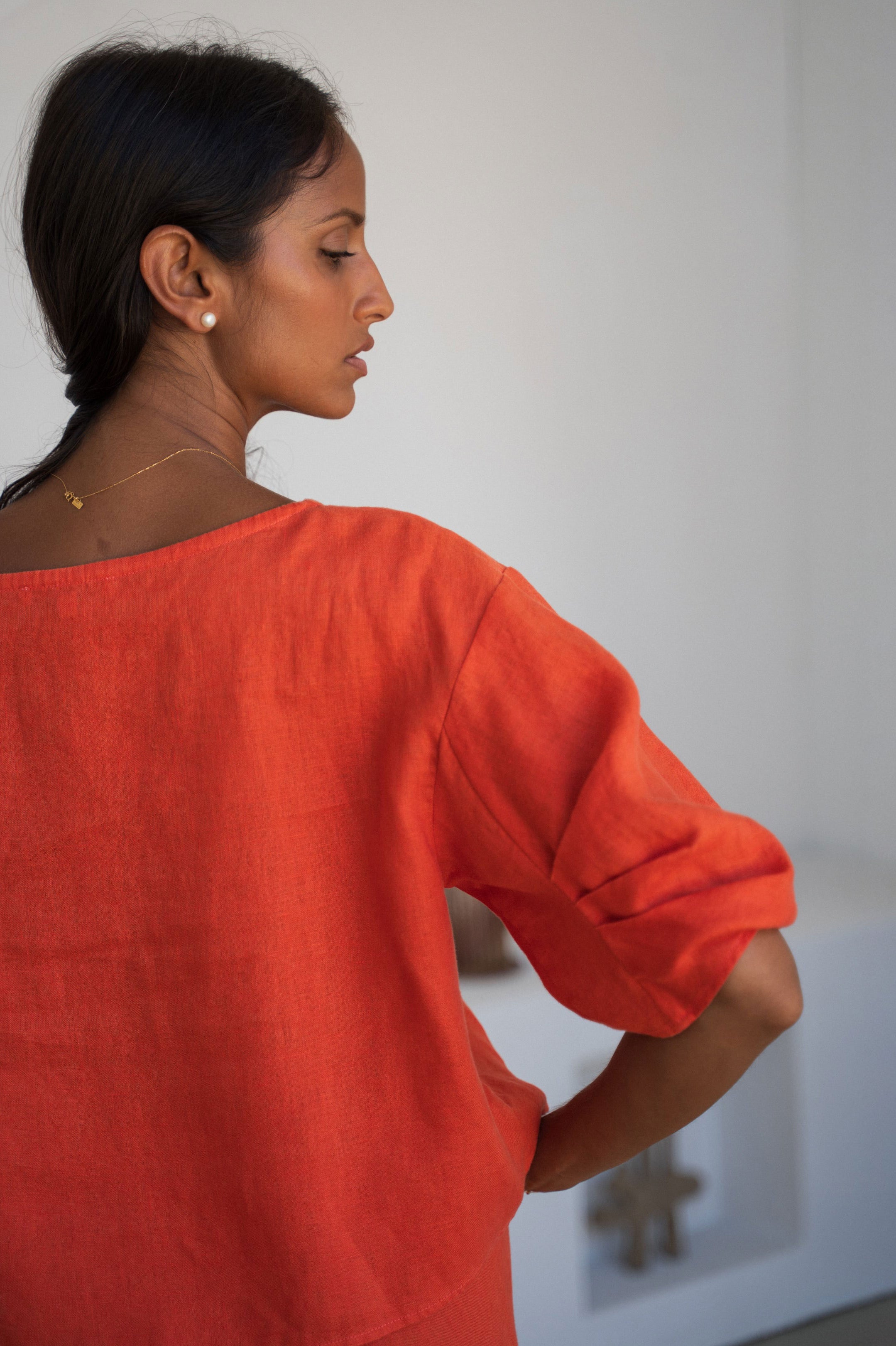 Lilly Pilly Leia Linen Top - Spritz