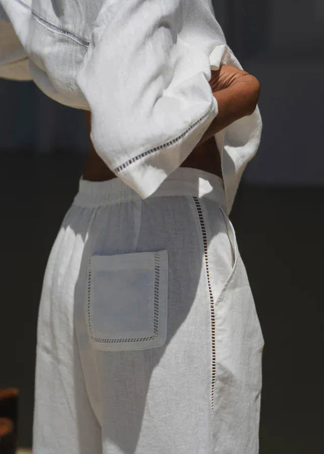 Lilly Pilly Rika Linen Pants - Ivory