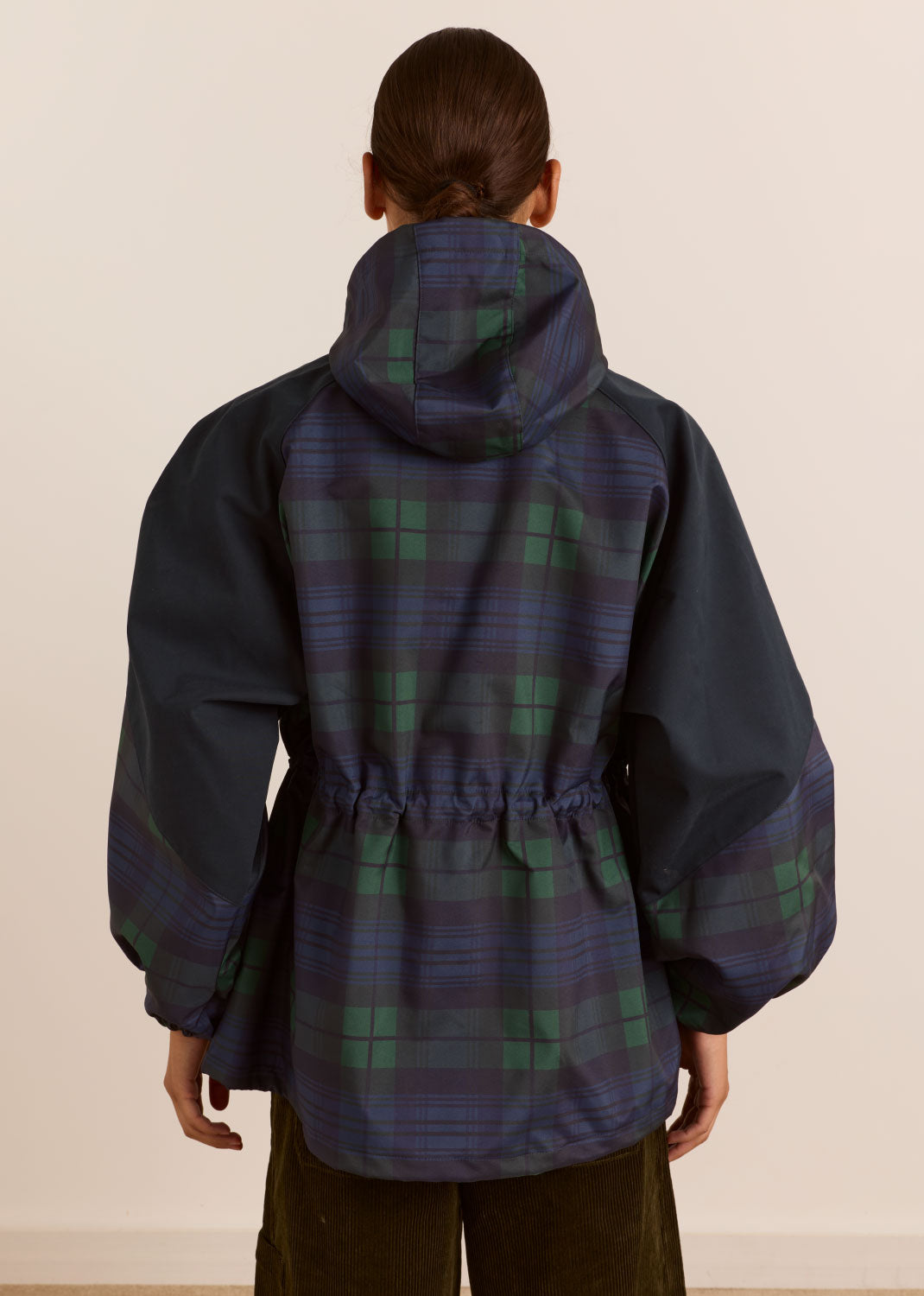 Damson Madder Liu Shower Proof Raincoat - Navy Check