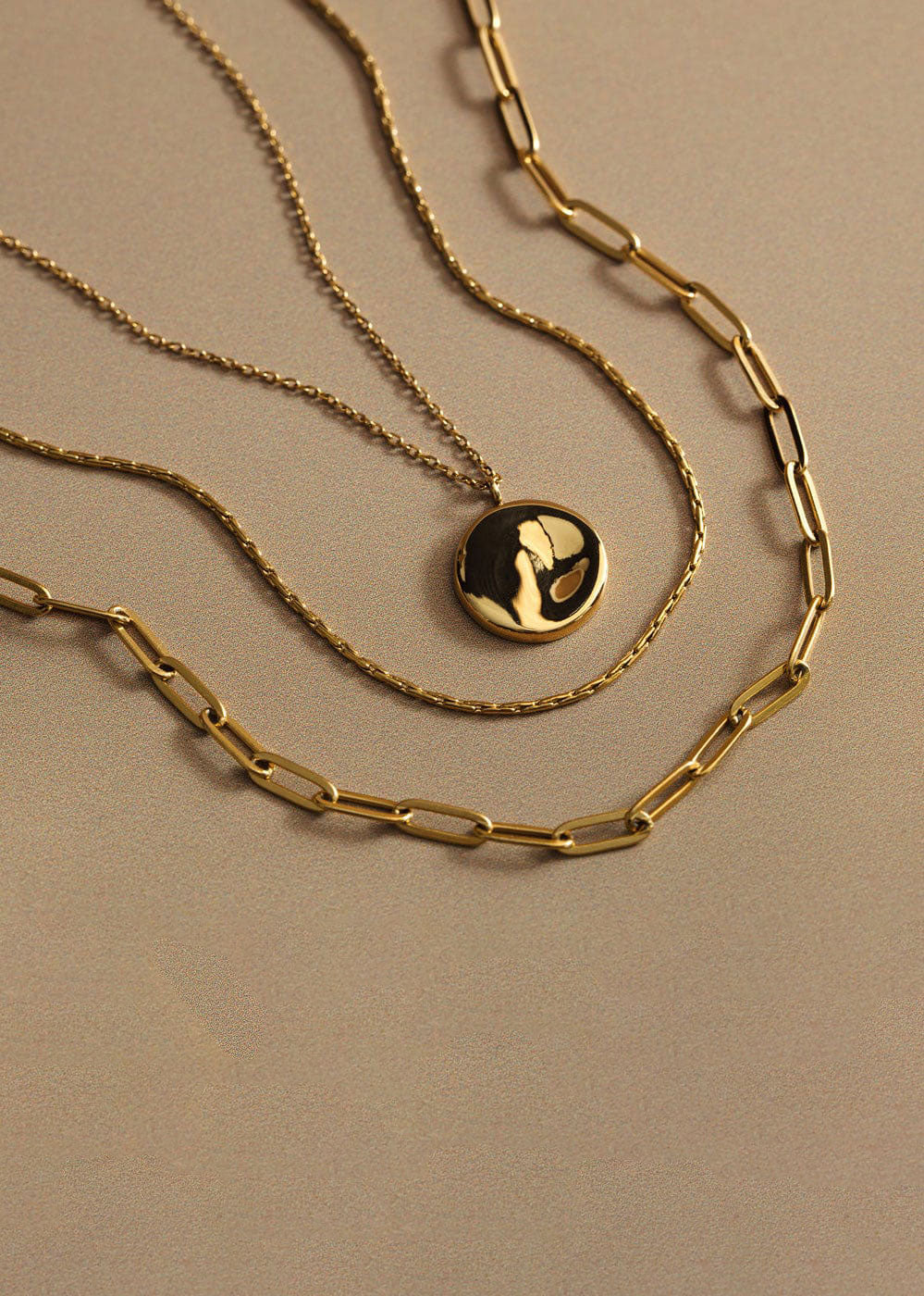 Orelia LUXE Coin Multi-Row Chain Necklace