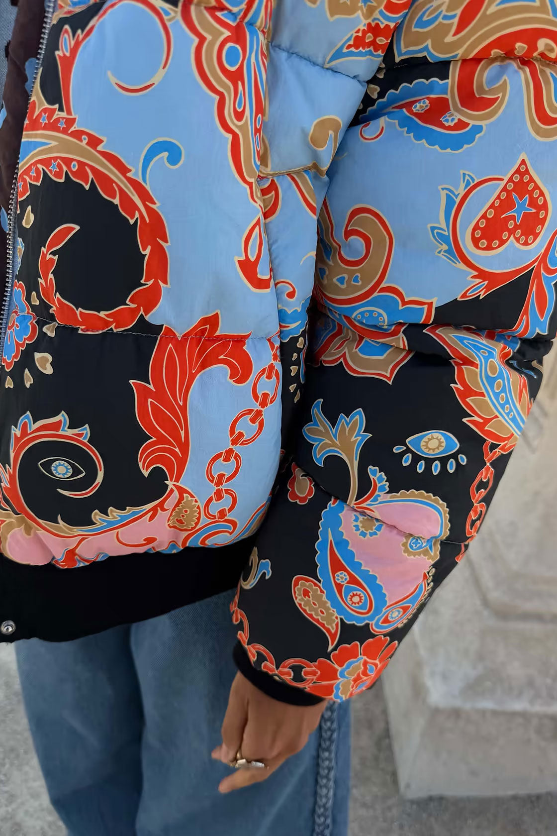 Never Fully Dressed Paisley Reversible Puffer