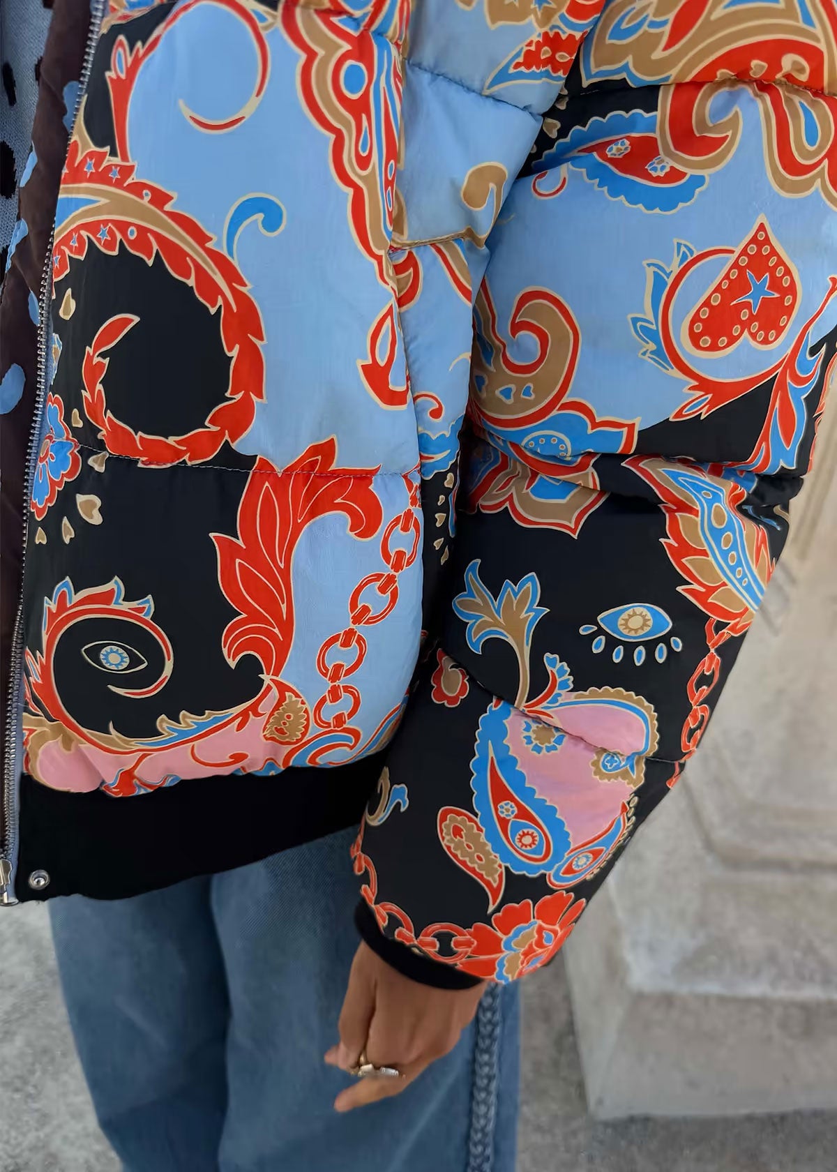Never Fully Dressed Paisley Reversible Puffer