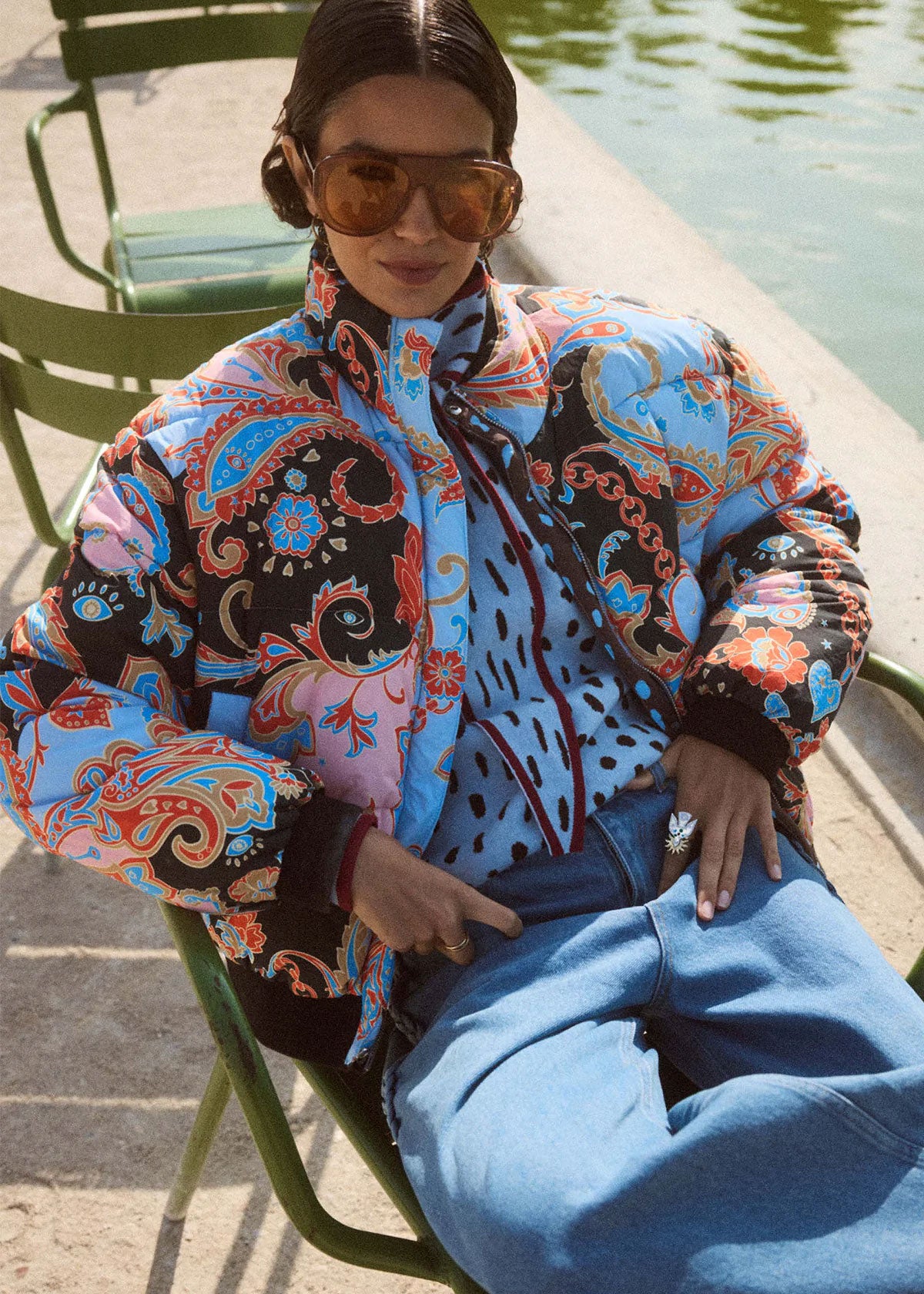 Never Fully Dressed Paisley Reversible Puffer