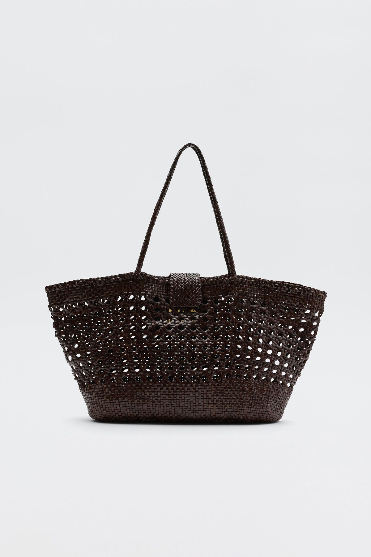 Rixo Lucine Leather Bag - Dark Brown