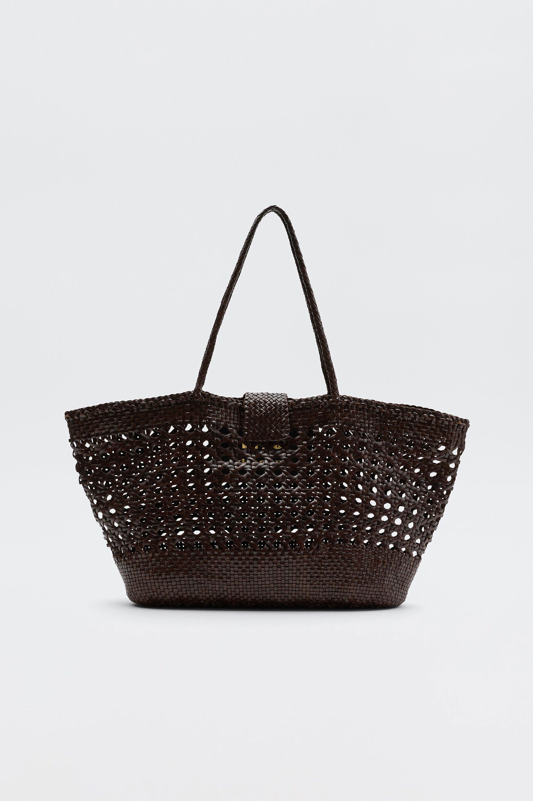 Rixo Lucine Leather Bag - Dark Brown