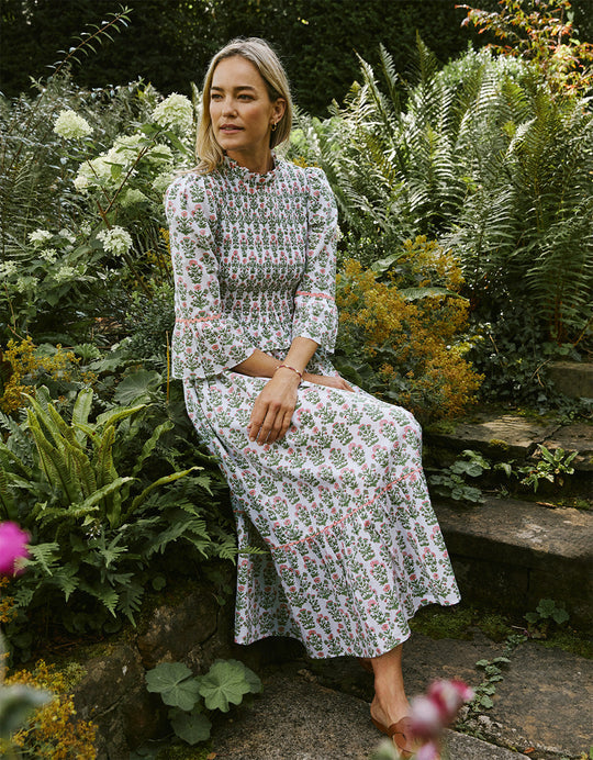 Pink City Prints - Ella Dress - 70s Buta