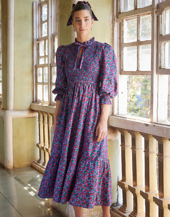 Pink City Prints -Izzy Dress - Lavender Posy