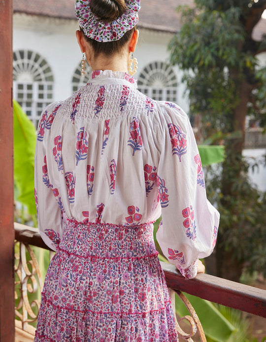 Pink City Prints - Bea Blouse - Mulberry Magnolia