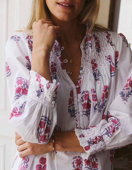 Pink City Prints - Bea Blouse - Mulberry Magnolia