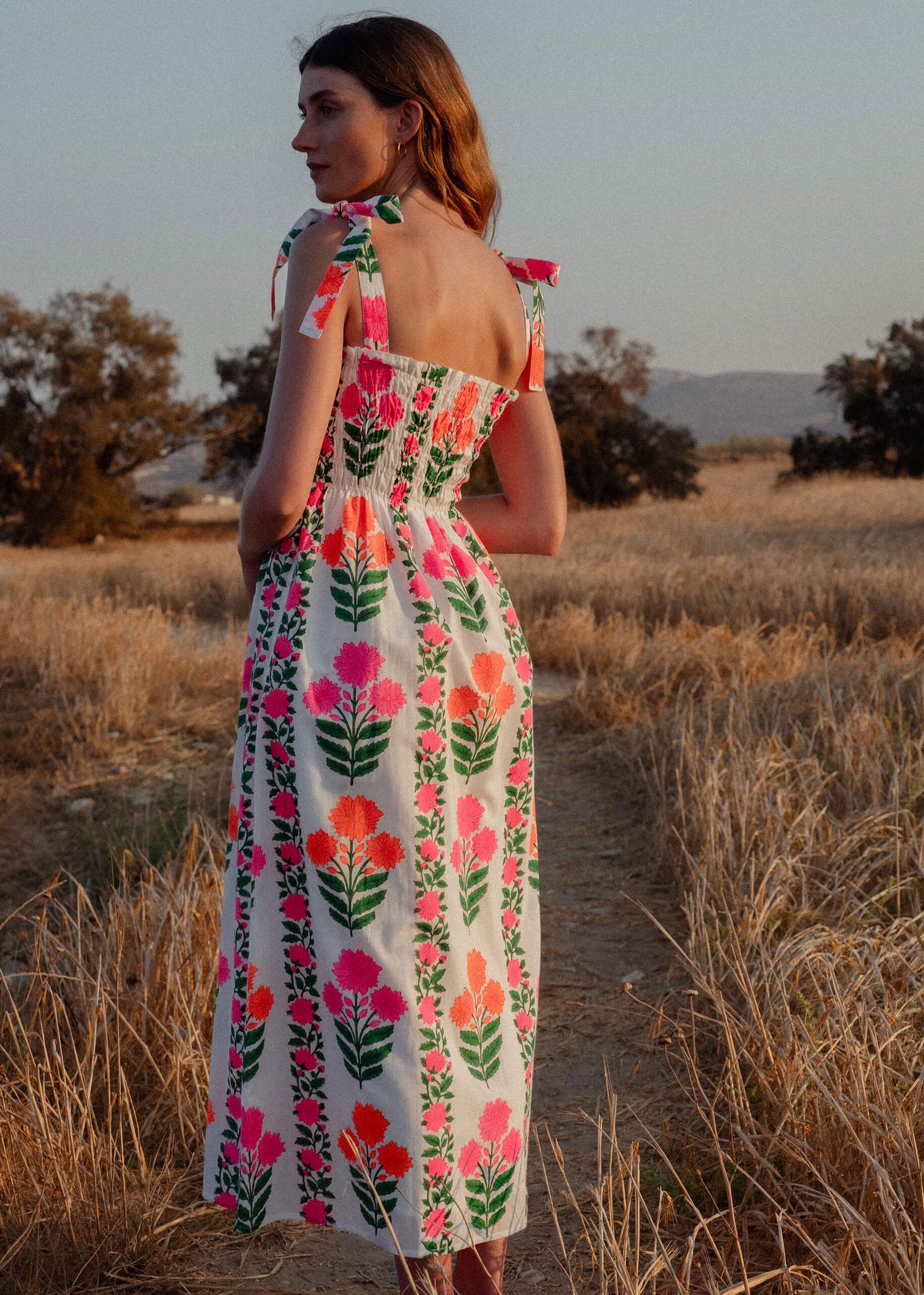 Pink City Prints Neon Border Martina Dress