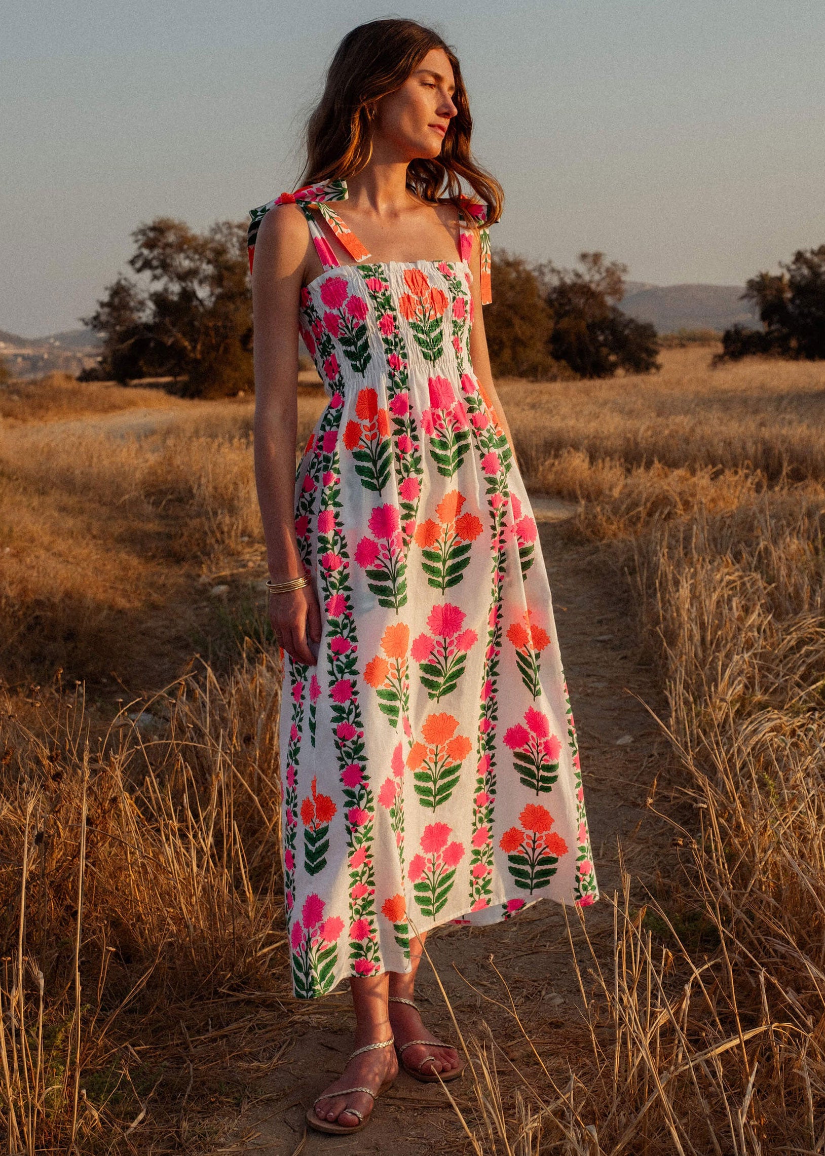 Pink City Prints Neon Border Martina Dress