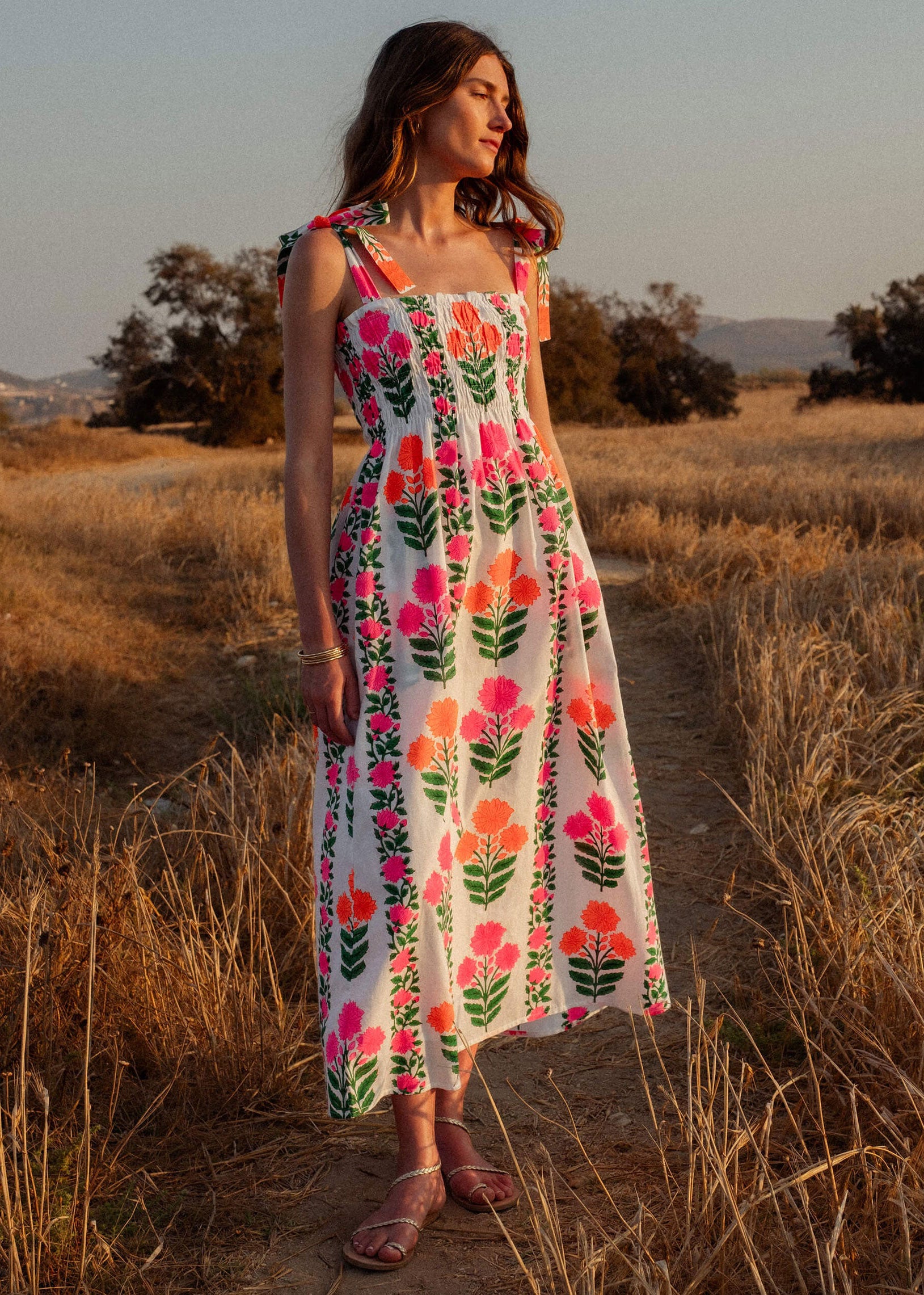 Pink City Prints Neon Border Martina Dress