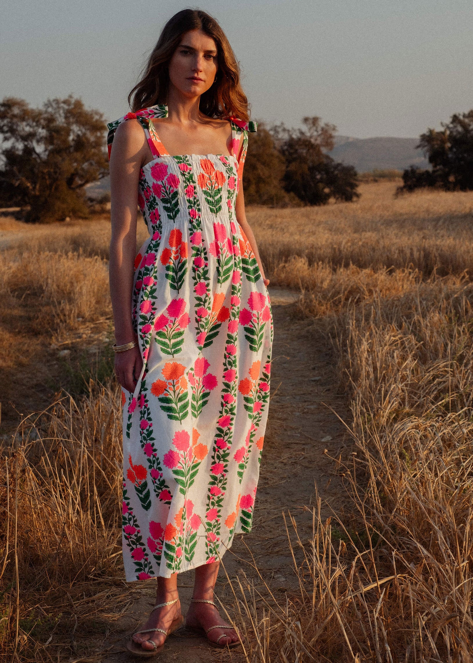 Pink City Prints Neon Border Martina Dress