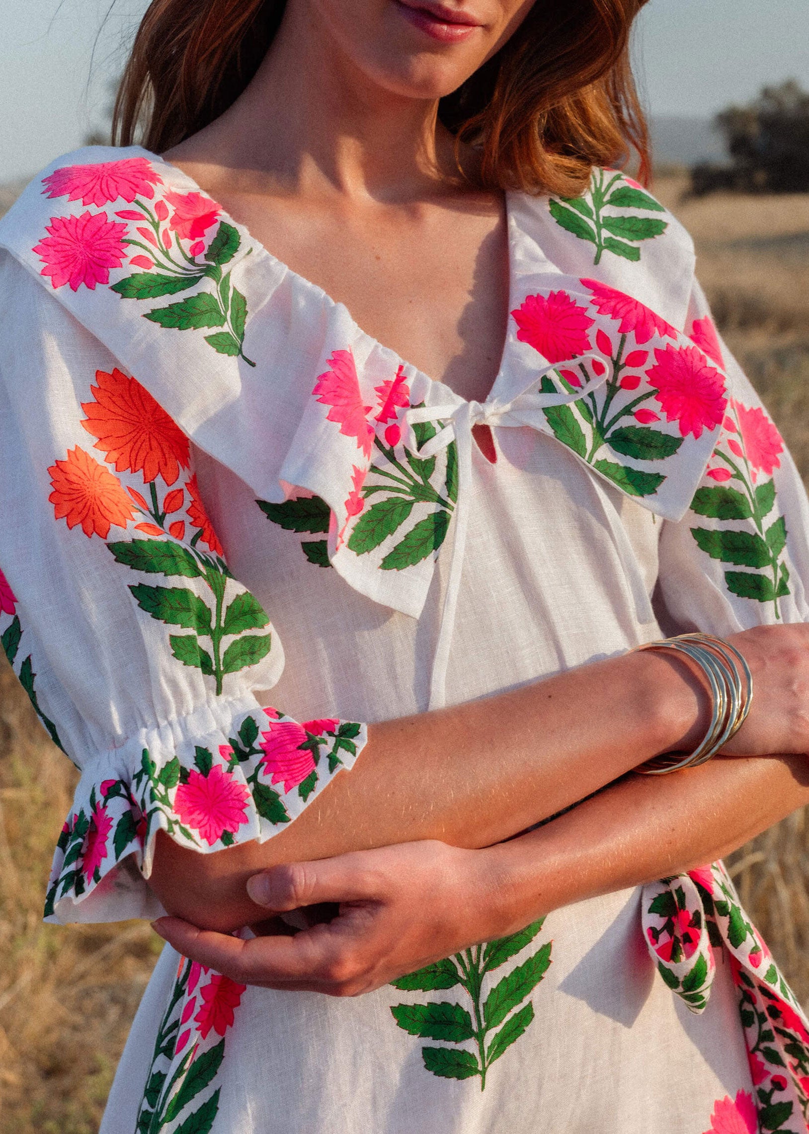 Pink City Prints Neon Buta Ava Dress