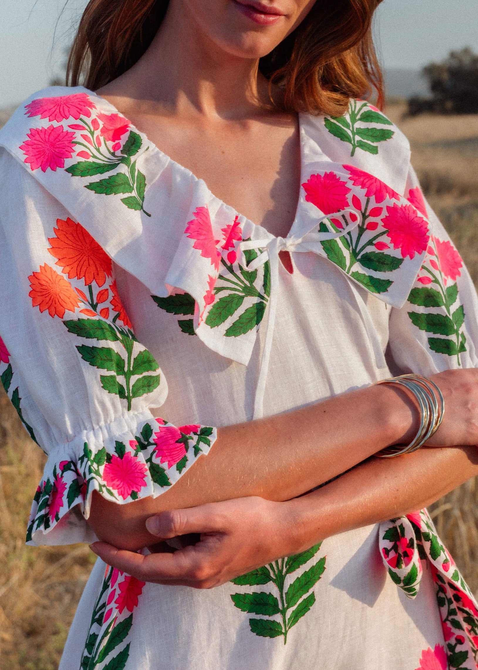 Pink City Prints Neon Buta Ava Dress