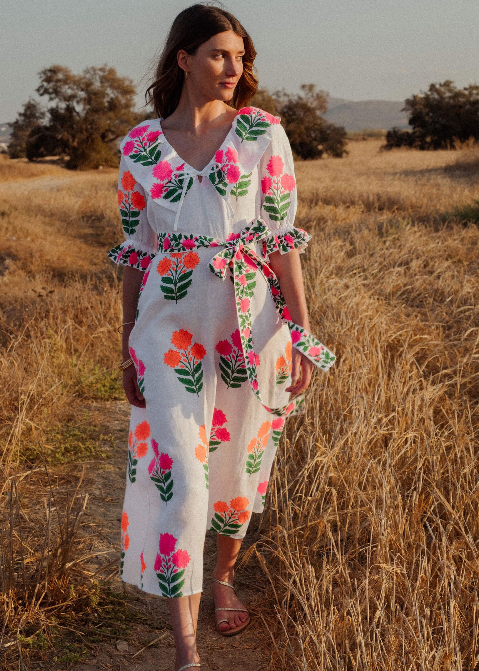 Pink City Prints Neon Buta Ava Dress