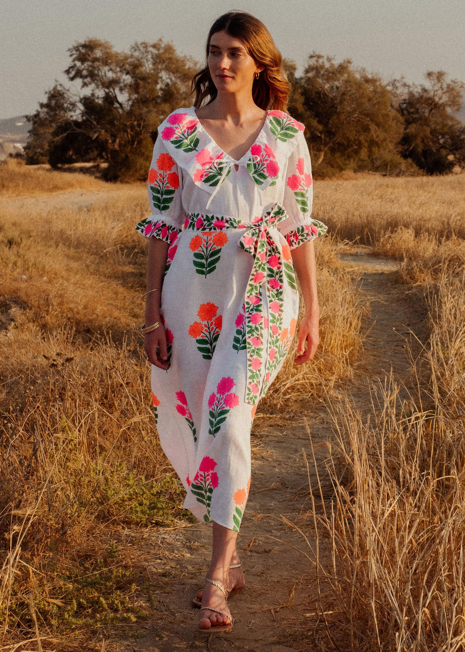 Pink City Prints Neon Buta Ava Dress
