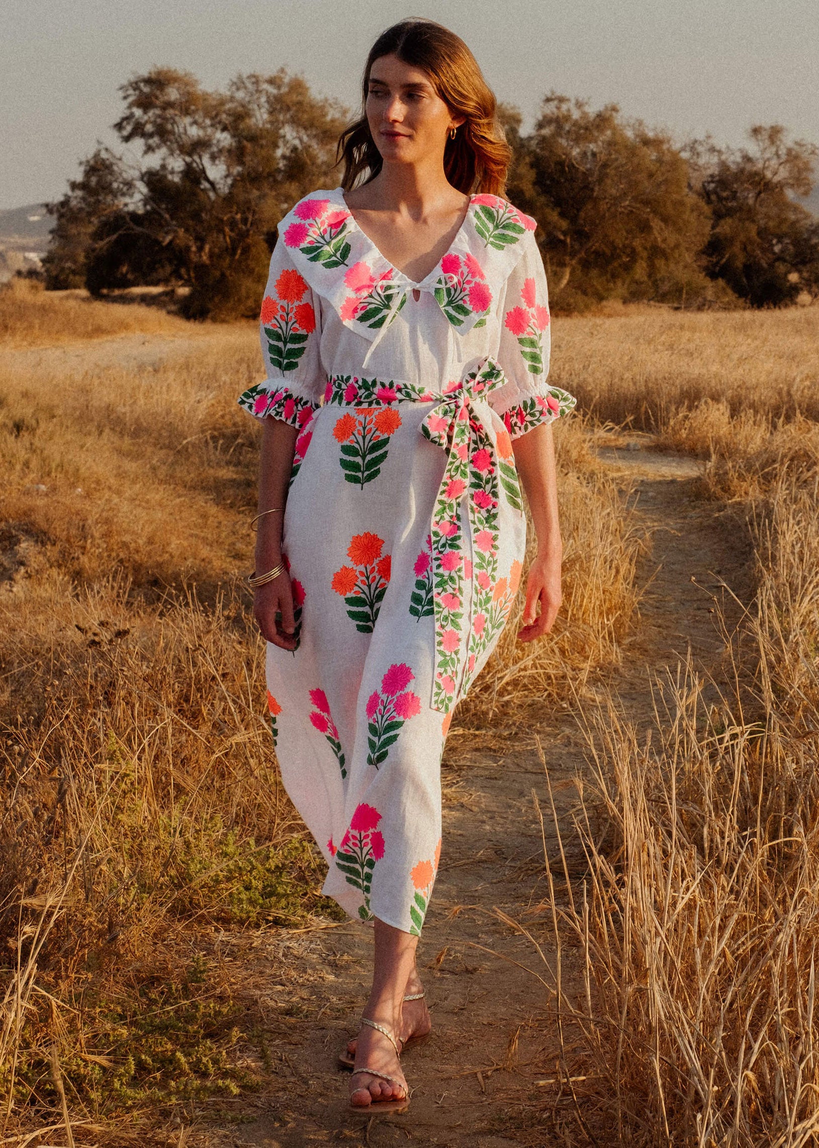 Pink City Prints Neon Buta Ava Dress