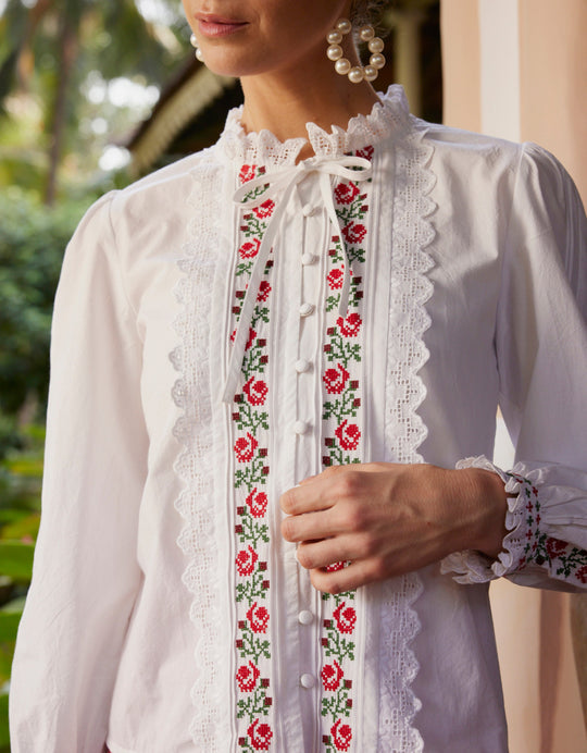 Pink City Prints - Pennine Rose Cecily Blouse