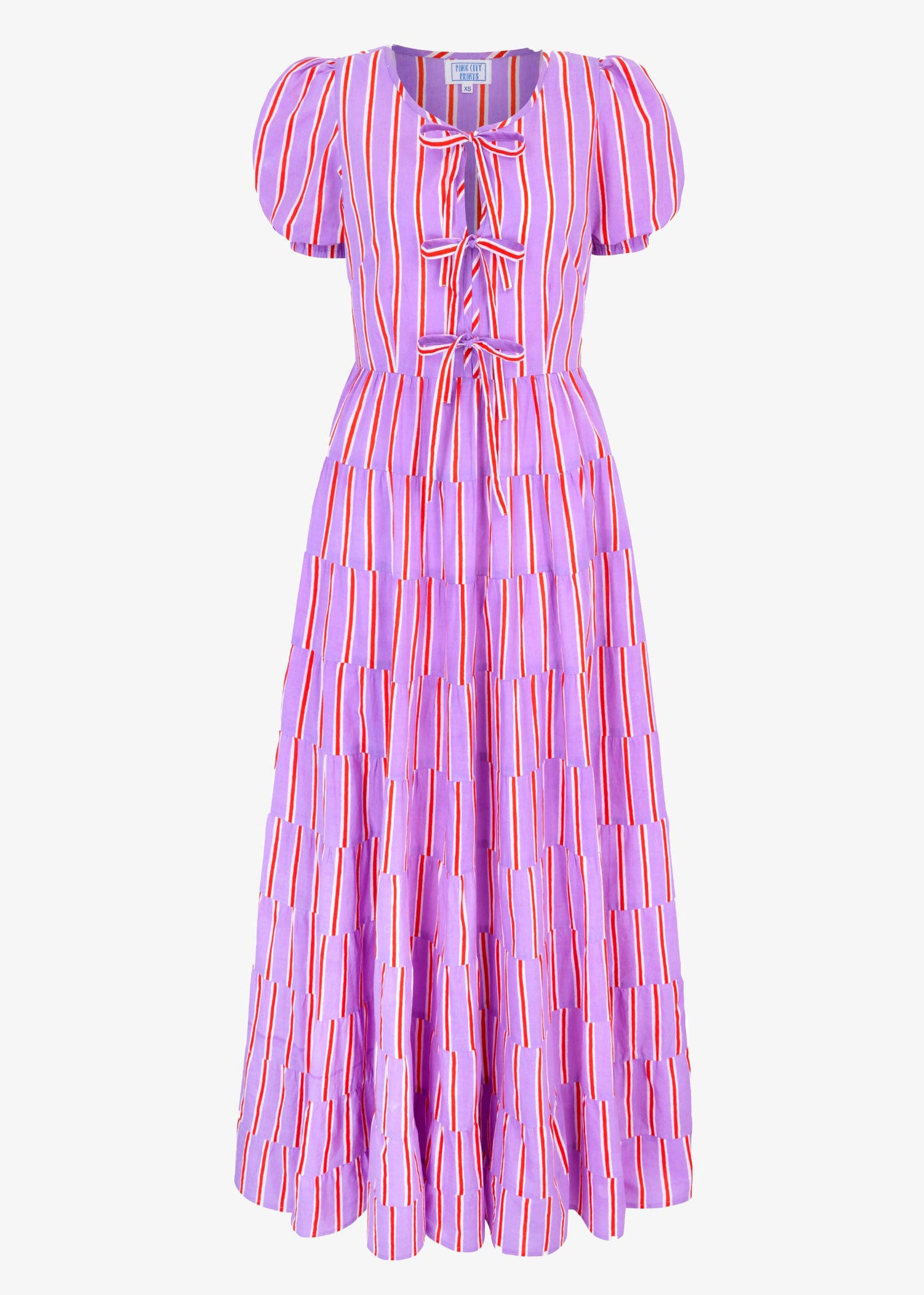 Pink City Prints Perfume Stripe Sydney Dress