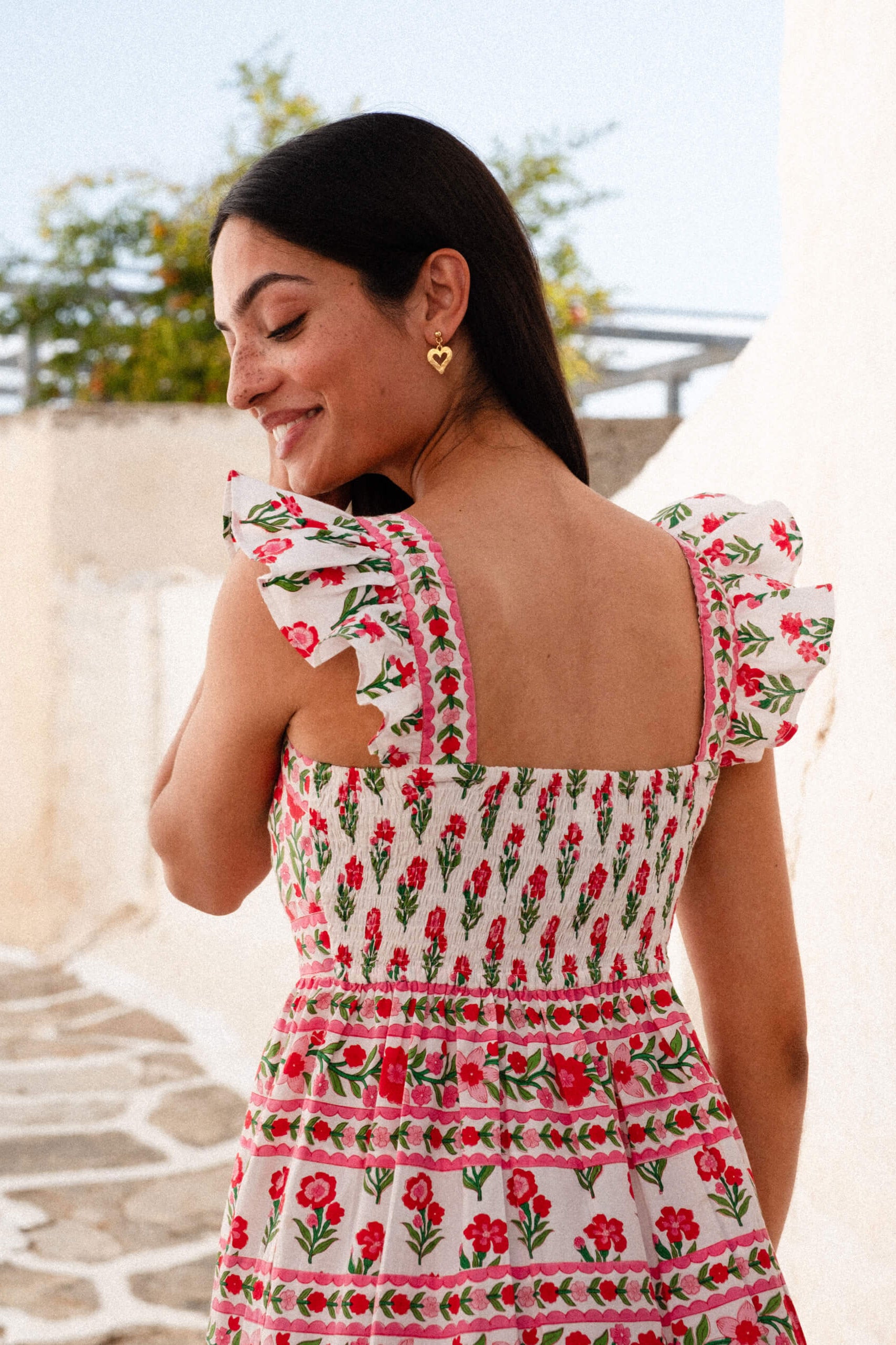 Pink City Prints Rose Folk Lucia Dress