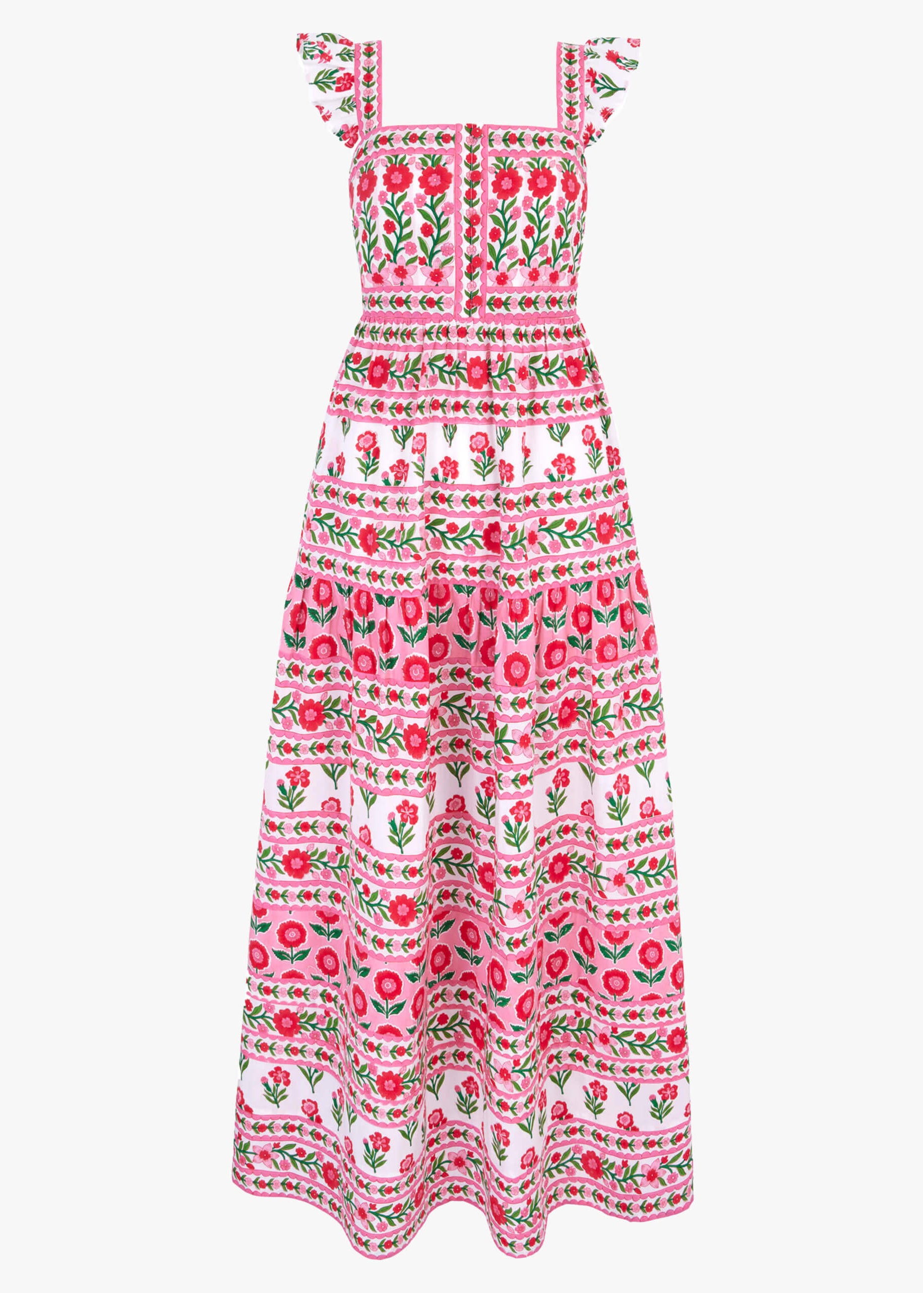 Pink City Prints Rose Folk Lucia Dress