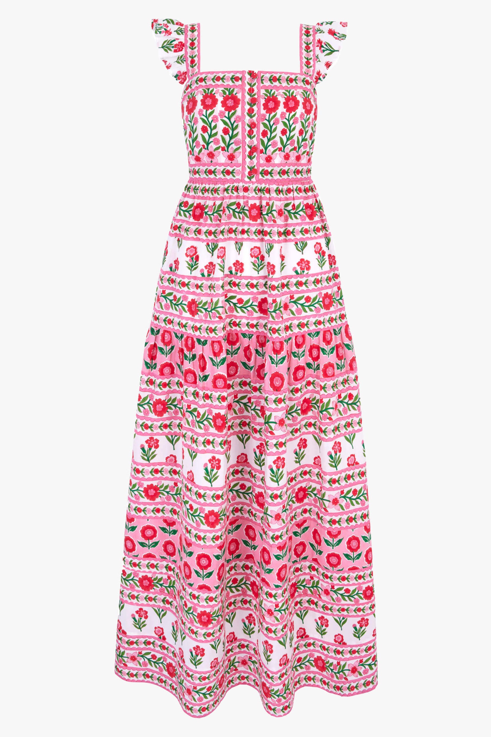 Pink City Prints Rose Folk Lucia Dress
