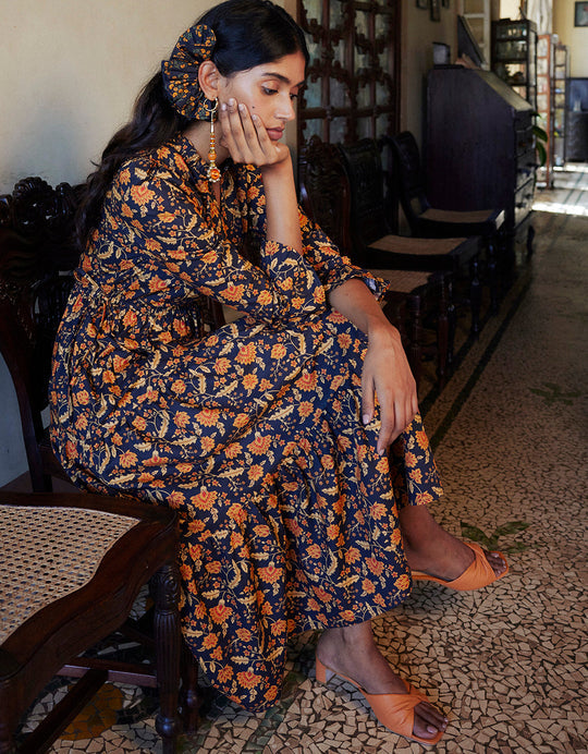 Pink City Prints - Amelia Dress - Sunset Jaal