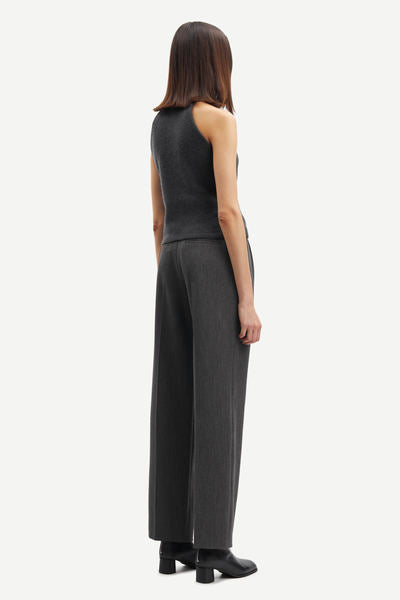 Samsøe Samsøe - Haveny Trousers - Dark Grey Mel