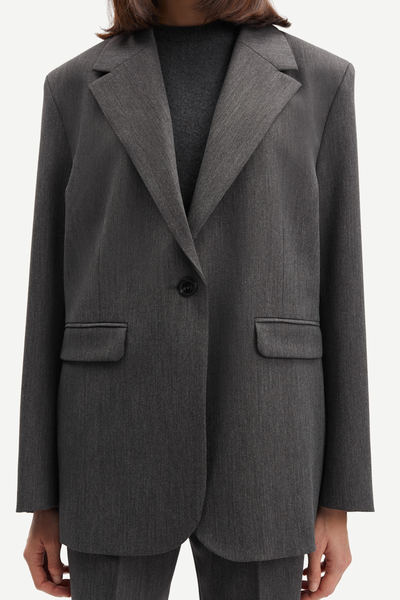 Samsøe Samsøe - Haven Blazer - Dark Grey Mel