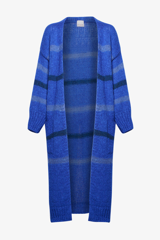 Noella - Prisca Knit Cardigan Long - Blue Mix