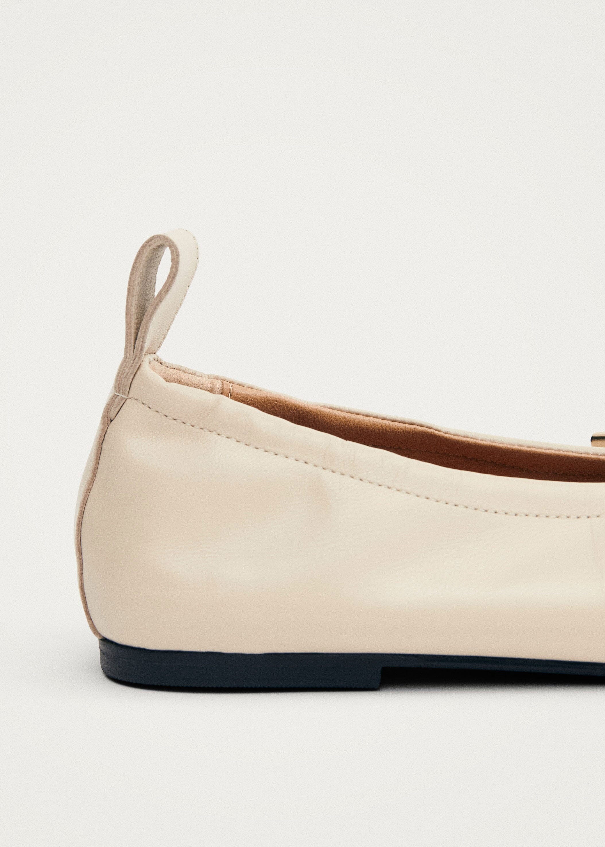 Alohas Rosalind Leather Ballet Flats - Cream
