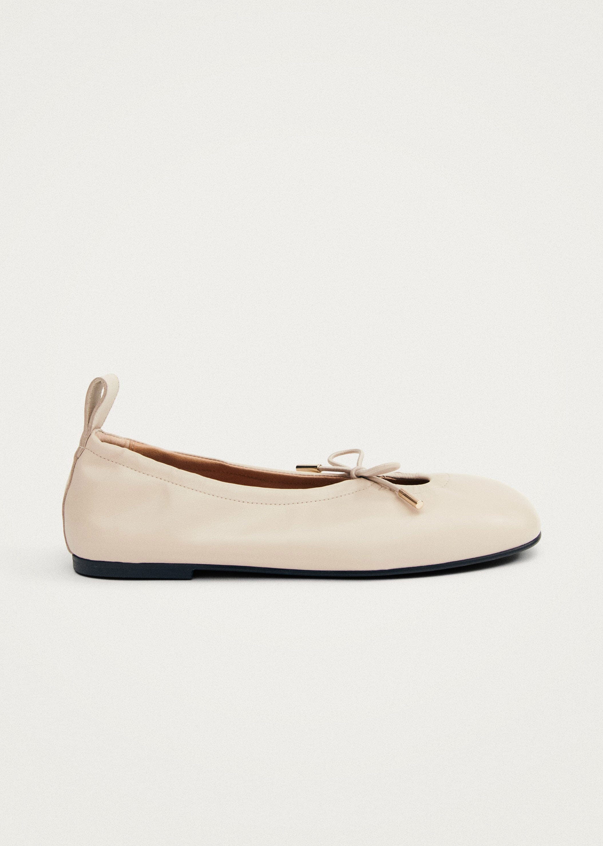 Alohas Rosalind Leather Ballet Flats - Cream
