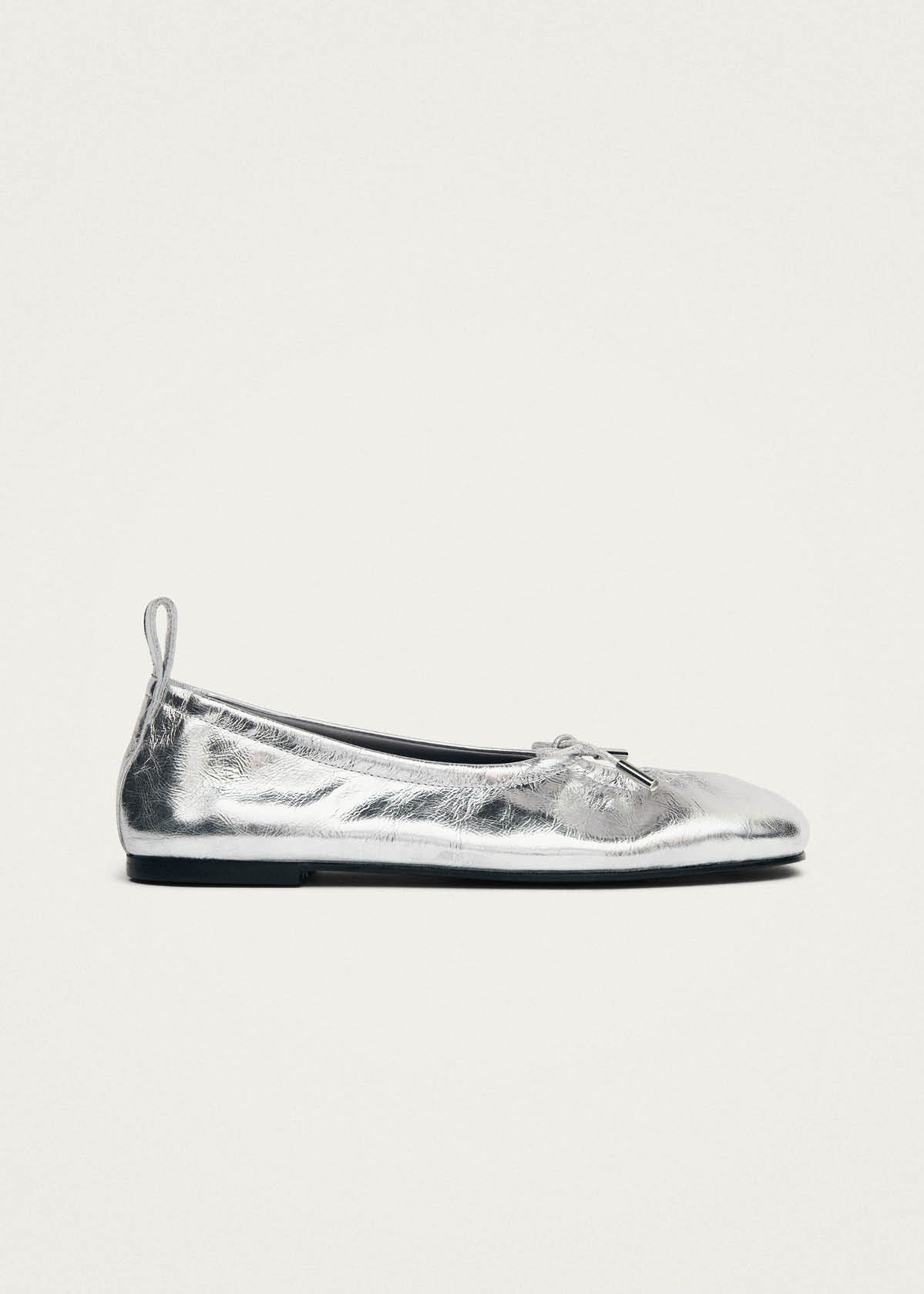 Alohas Rosalind Leather Ballet Flats - Silver